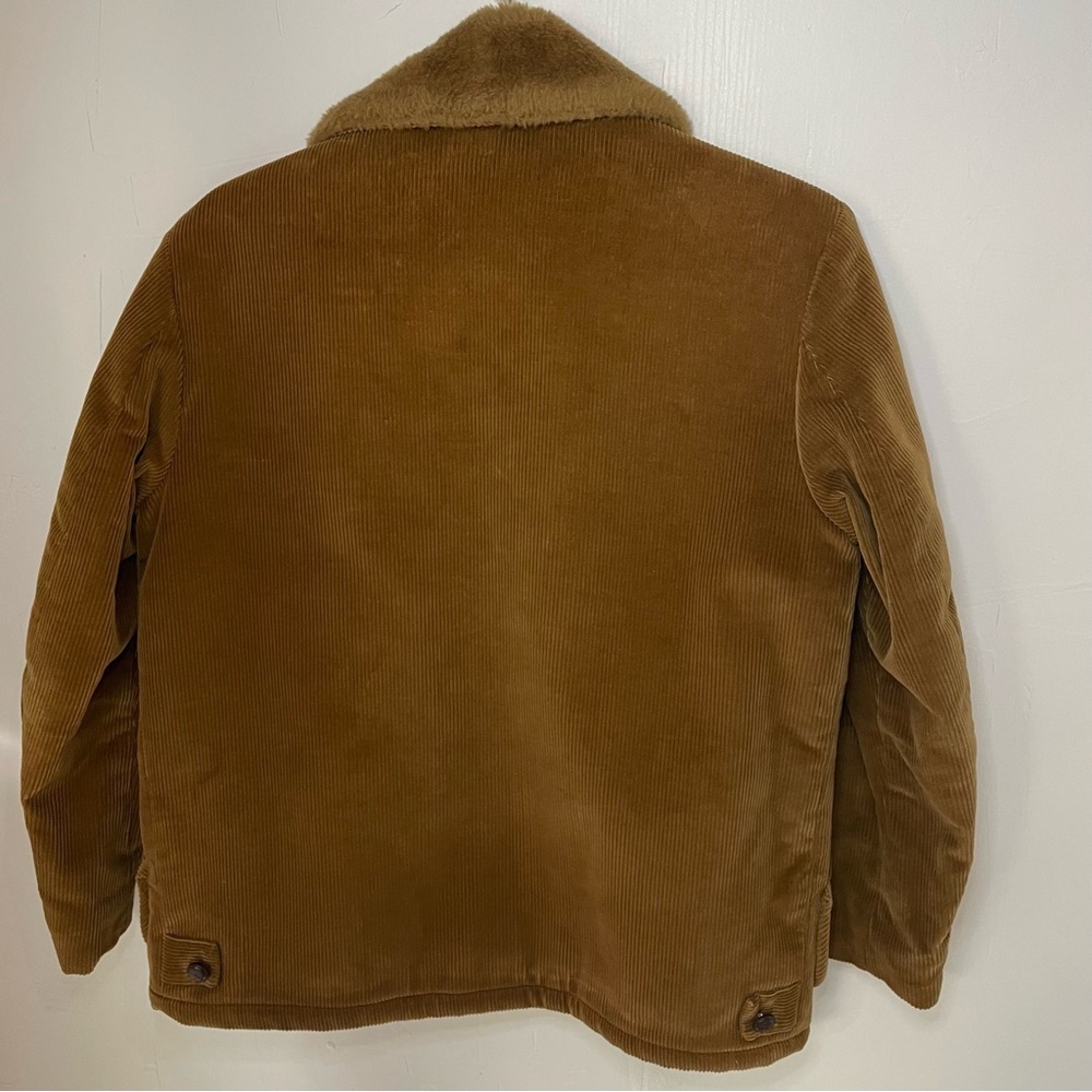 Vintage 70s Corduroy Faux Fur Sherpa Lined Towncraft Rancher Coat Jacket - Picture 3 of 16